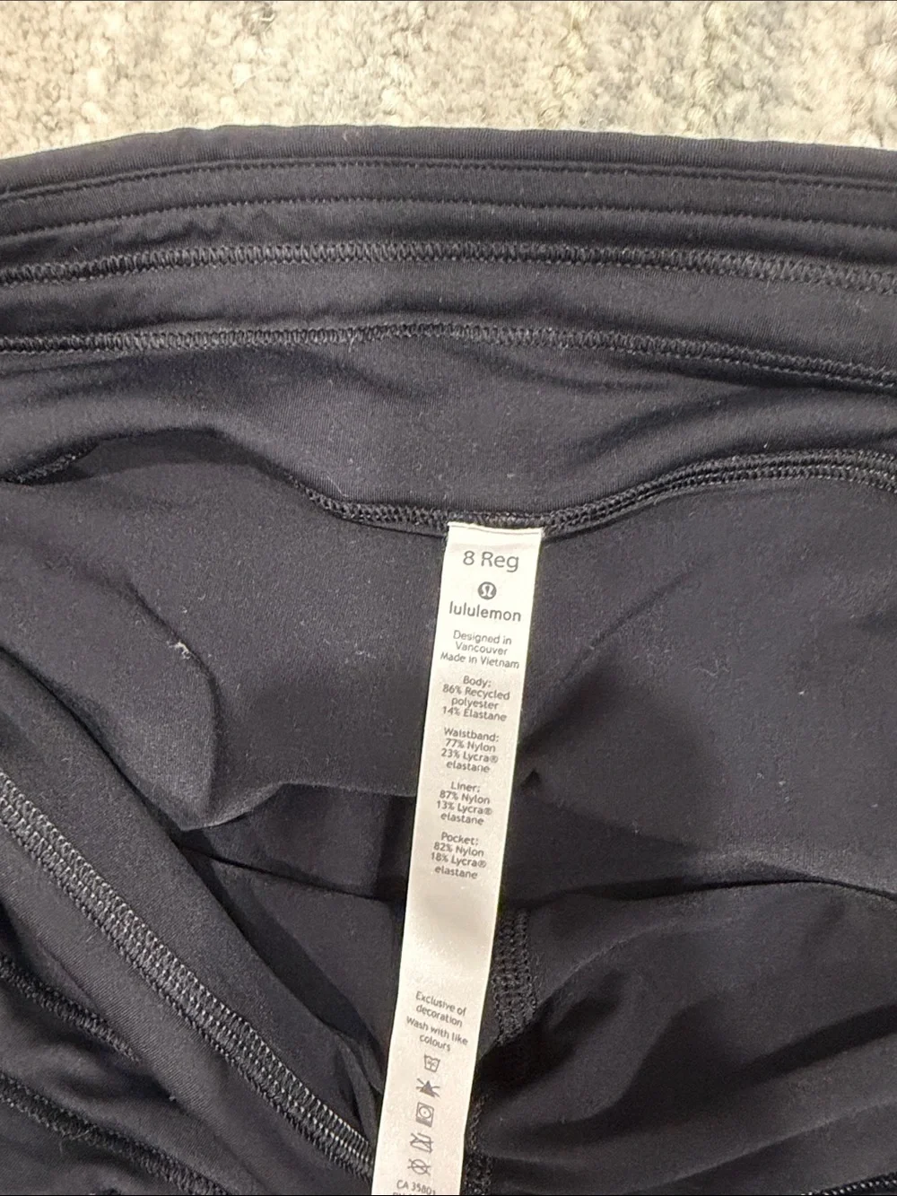 Lululemon Gray Athletic Skirt with Black Waistband